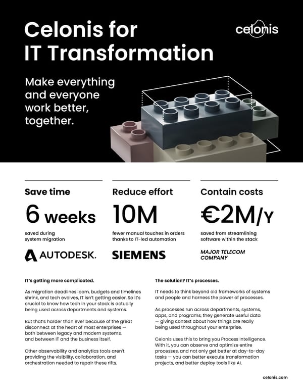 Celonis for IT Transformation  - Page 1